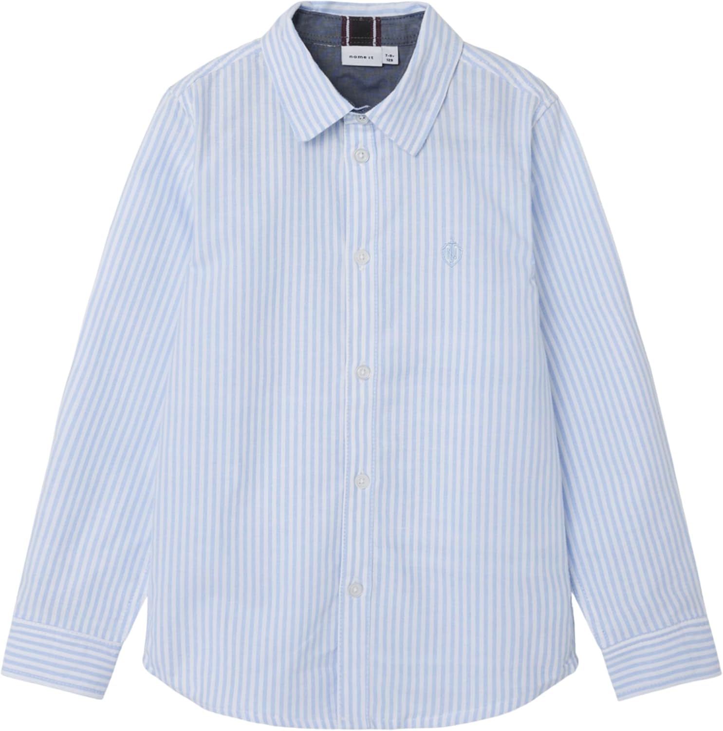 NAME IT Boys' Premium Soft Cotton Casual Button-Down Long Sleeve Shirt